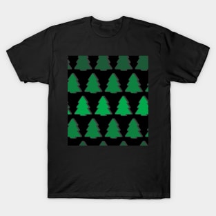 Green Christmas Tree Stripes T-Shirt